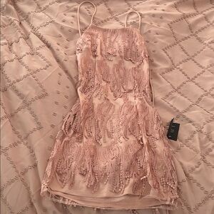 Lulu's Blush Embroidered Dress